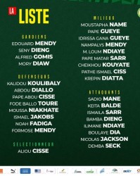 半岛体育-塞内加尔队公布29人名单：马内领衔，库利巴利在列